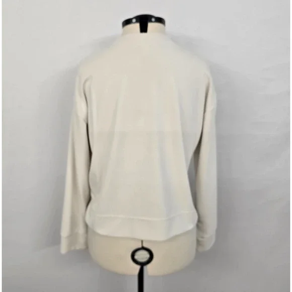 Athleta Super Soft Sweatshirt Women's L Cream Long Sleeve Crew Neck - Picture 14 of 15
